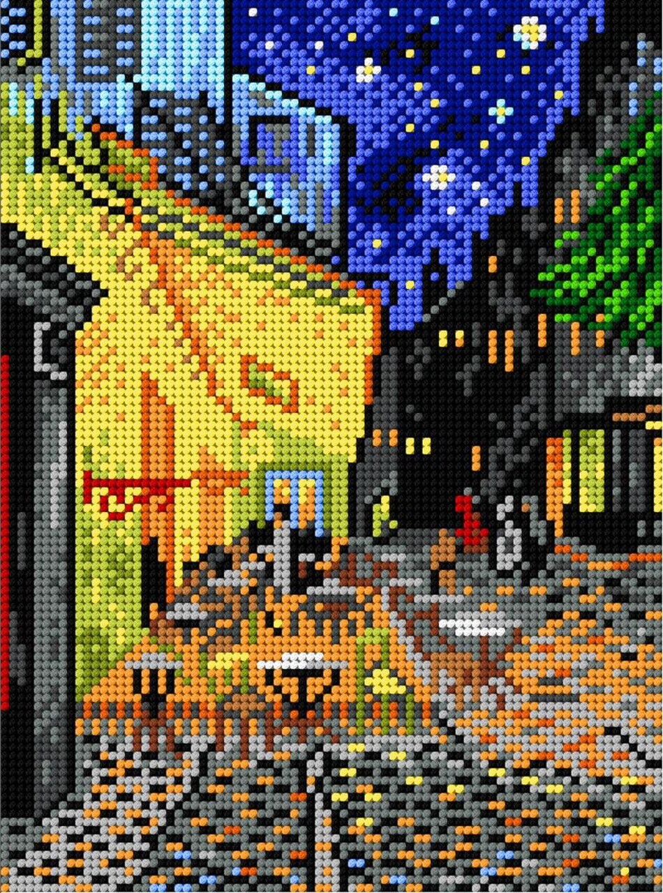 Gobelin canvas for halfstitch without yarn after Vincent van Gogh - Cafe Terrace at Night 1815F